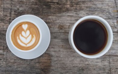 Latte And Dark Coffee
